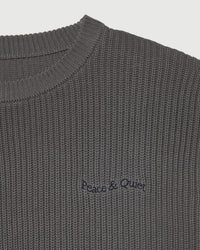 Wordmark Knit Sweater - Navy