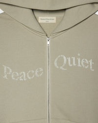 Stencil Zip Up Hoodie - Taupe