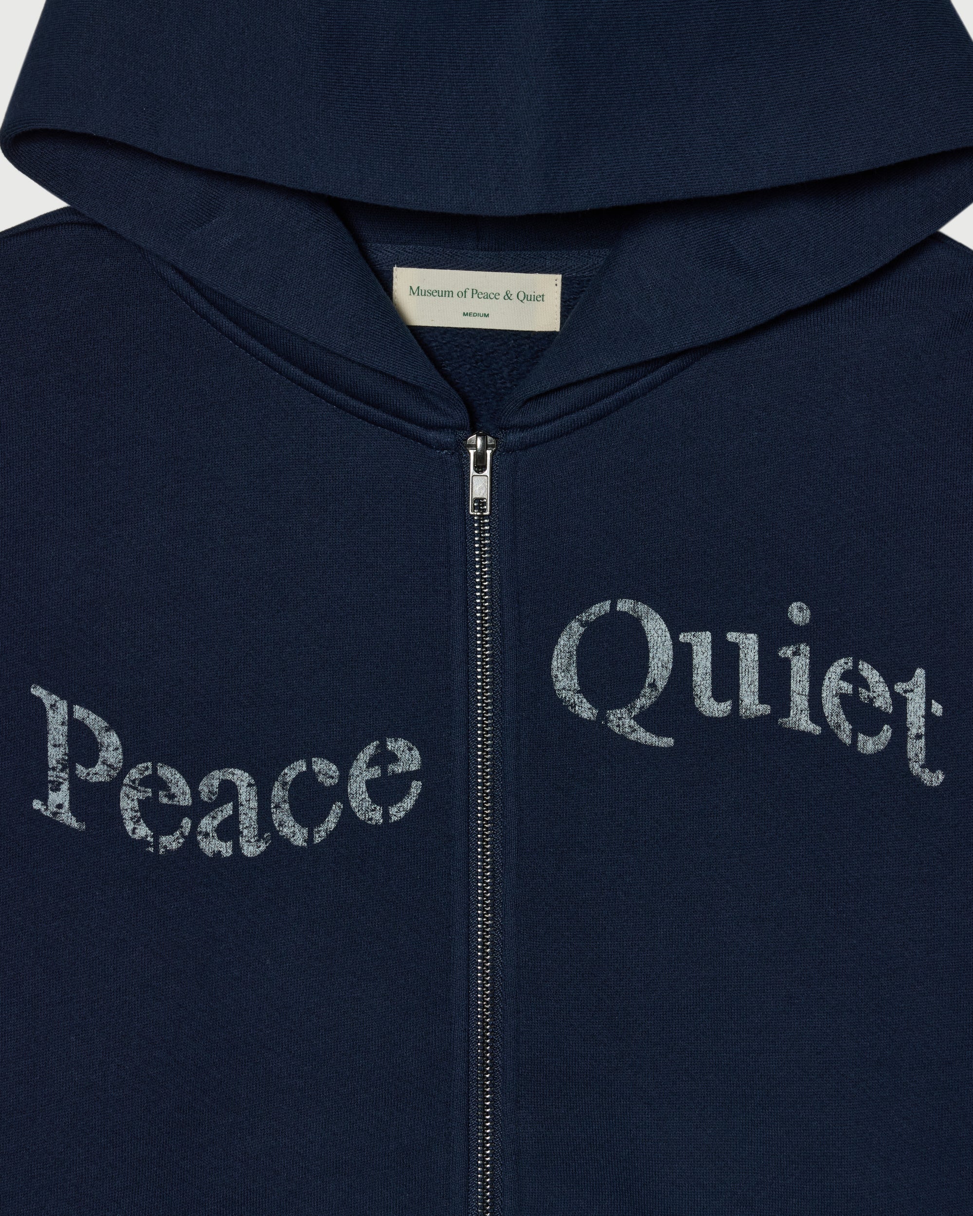 Stencil Zip Up Hoodie - Navy