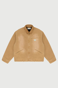 Wordmark Canvas Work Jacket - Tan