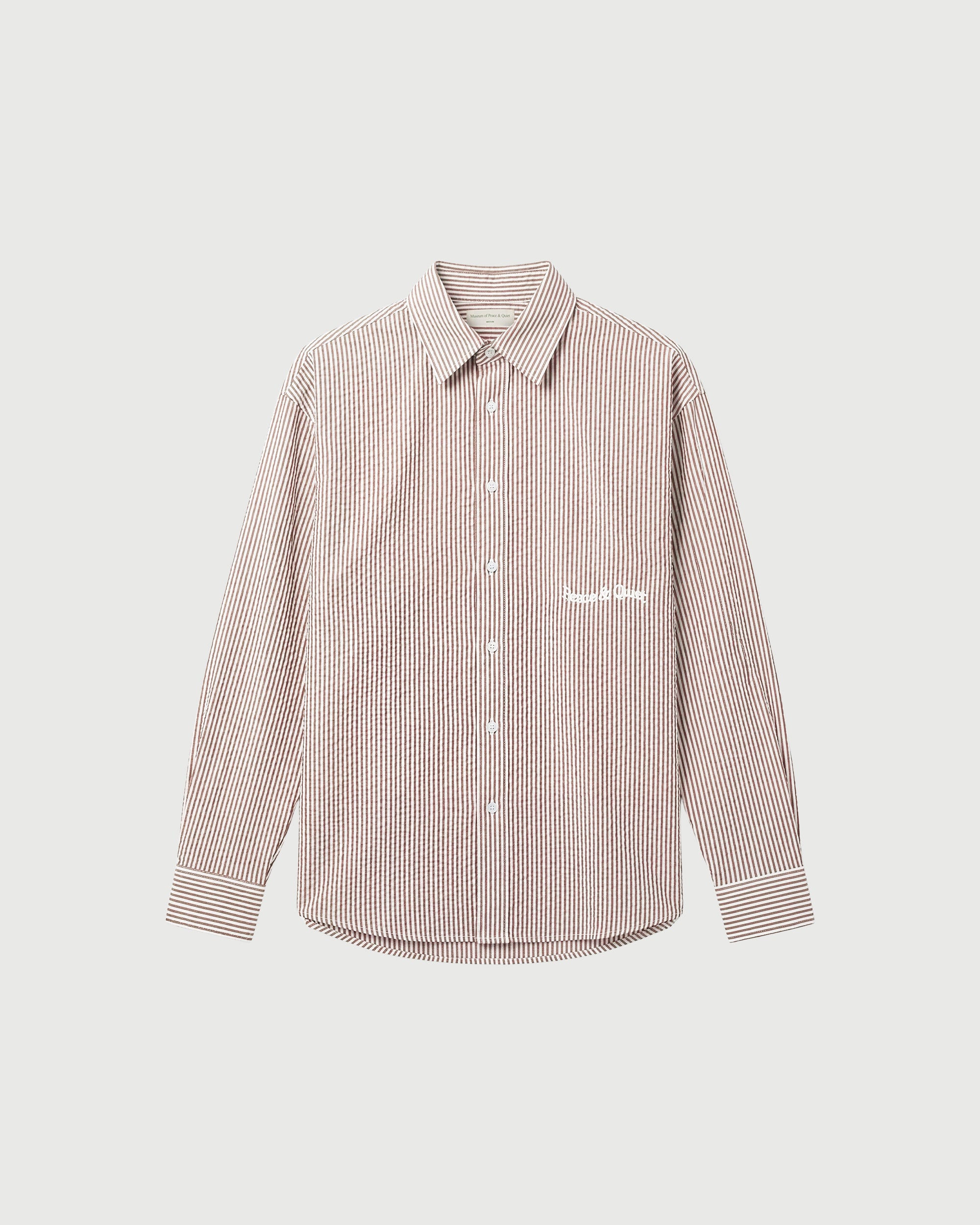 Wordmark Button Up - Brown