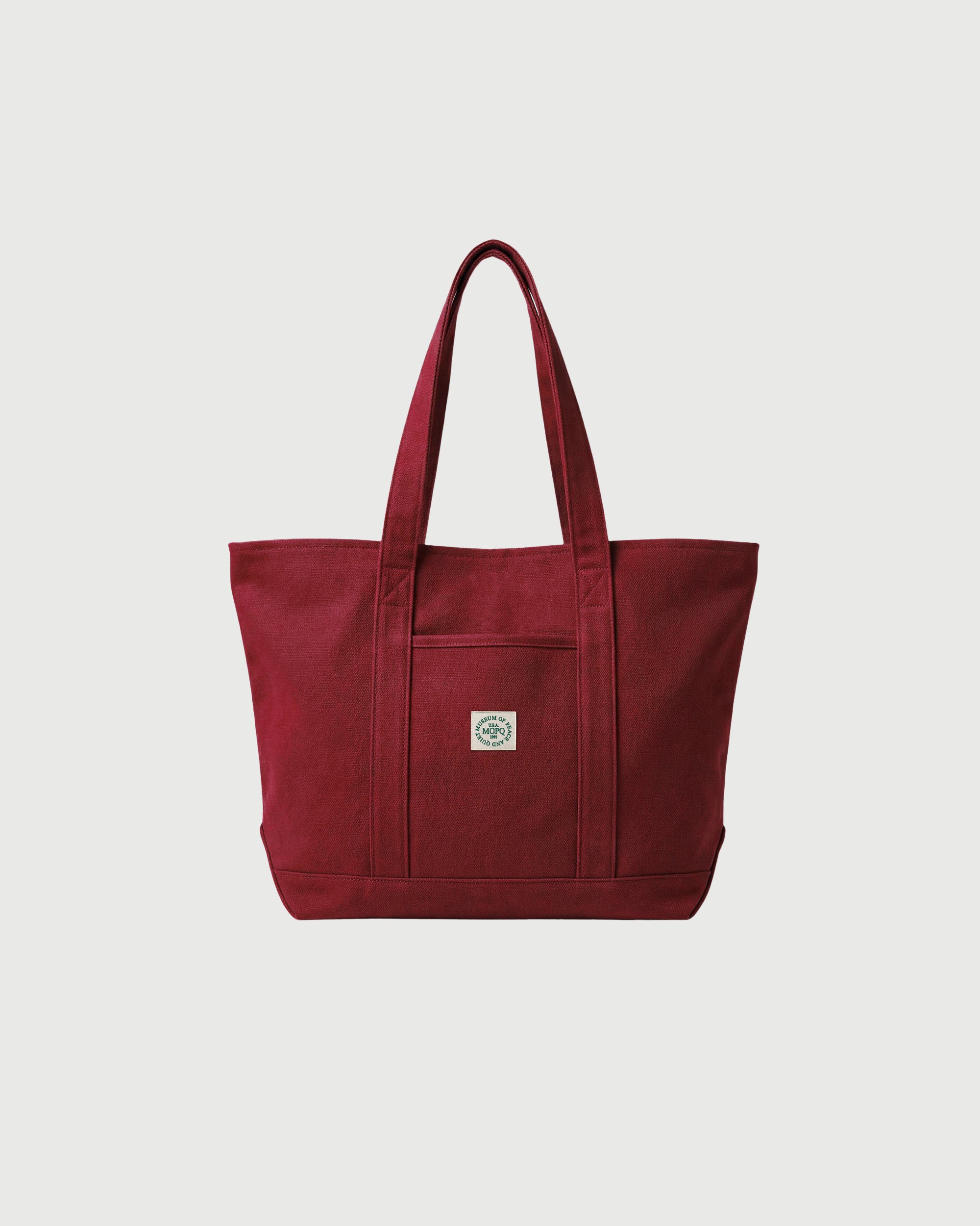 Utility Canvas Boat Tote - Burgandy