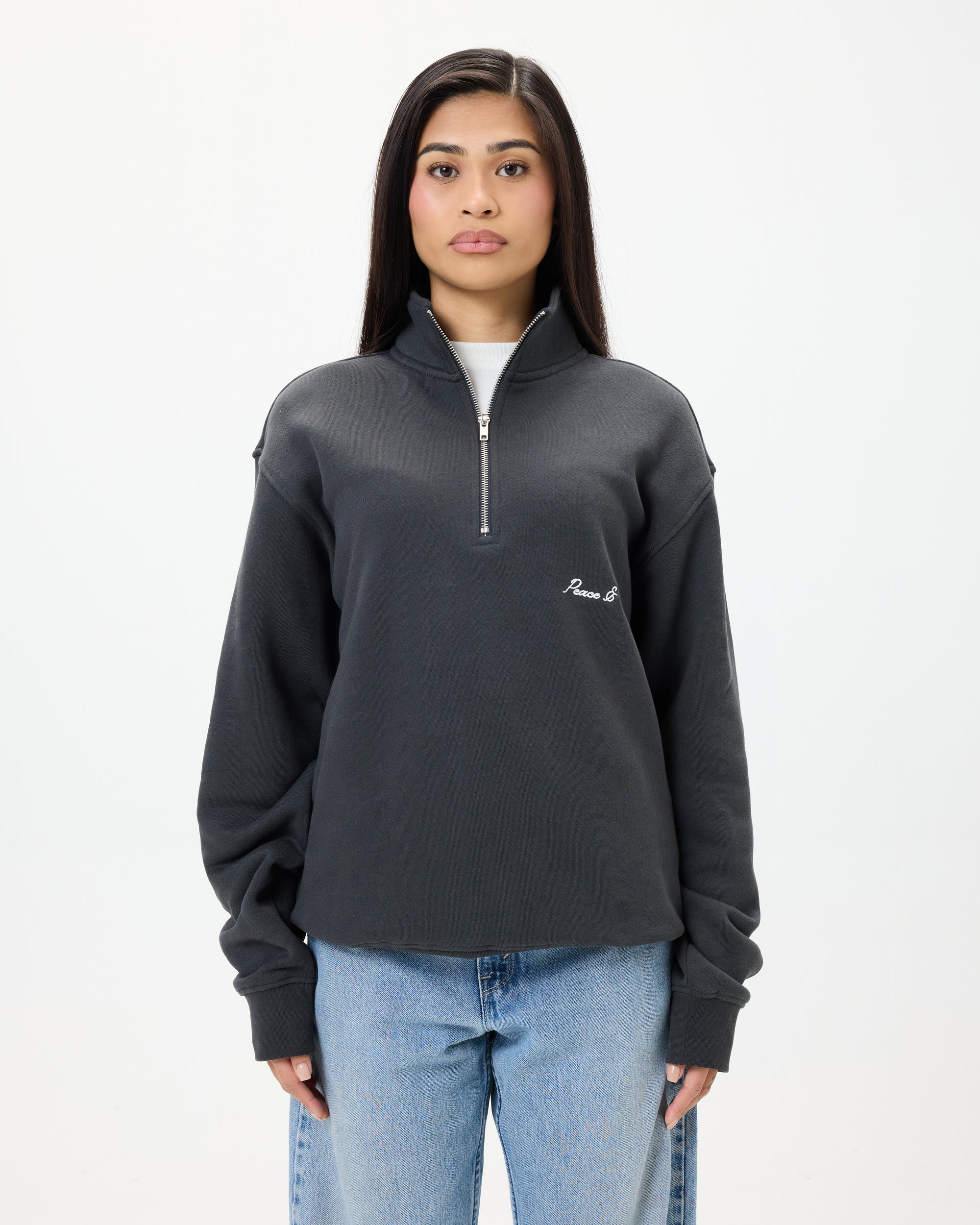 Signature Quarter Zip Up - Black