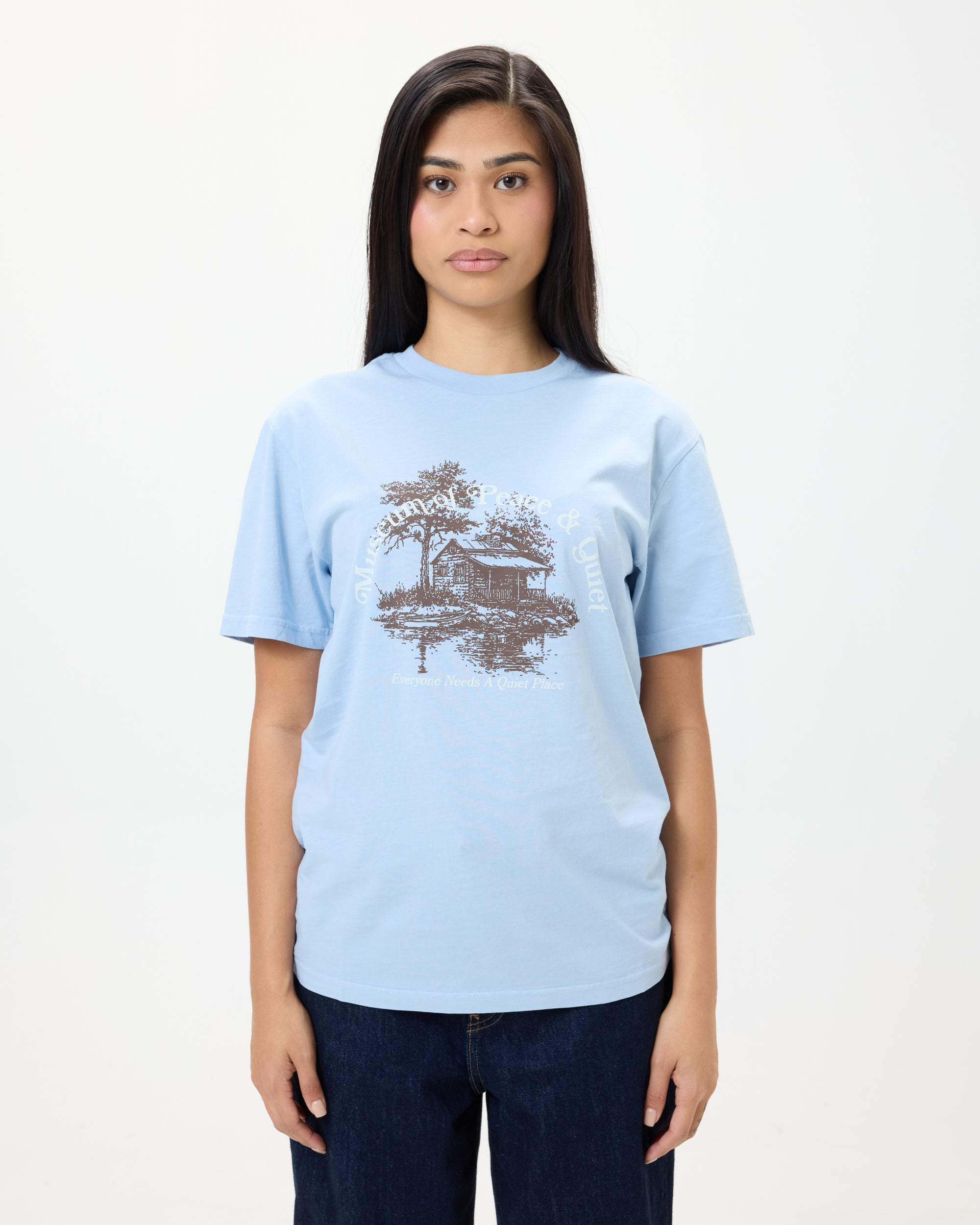 Quiet Place Tee - Baby Blue