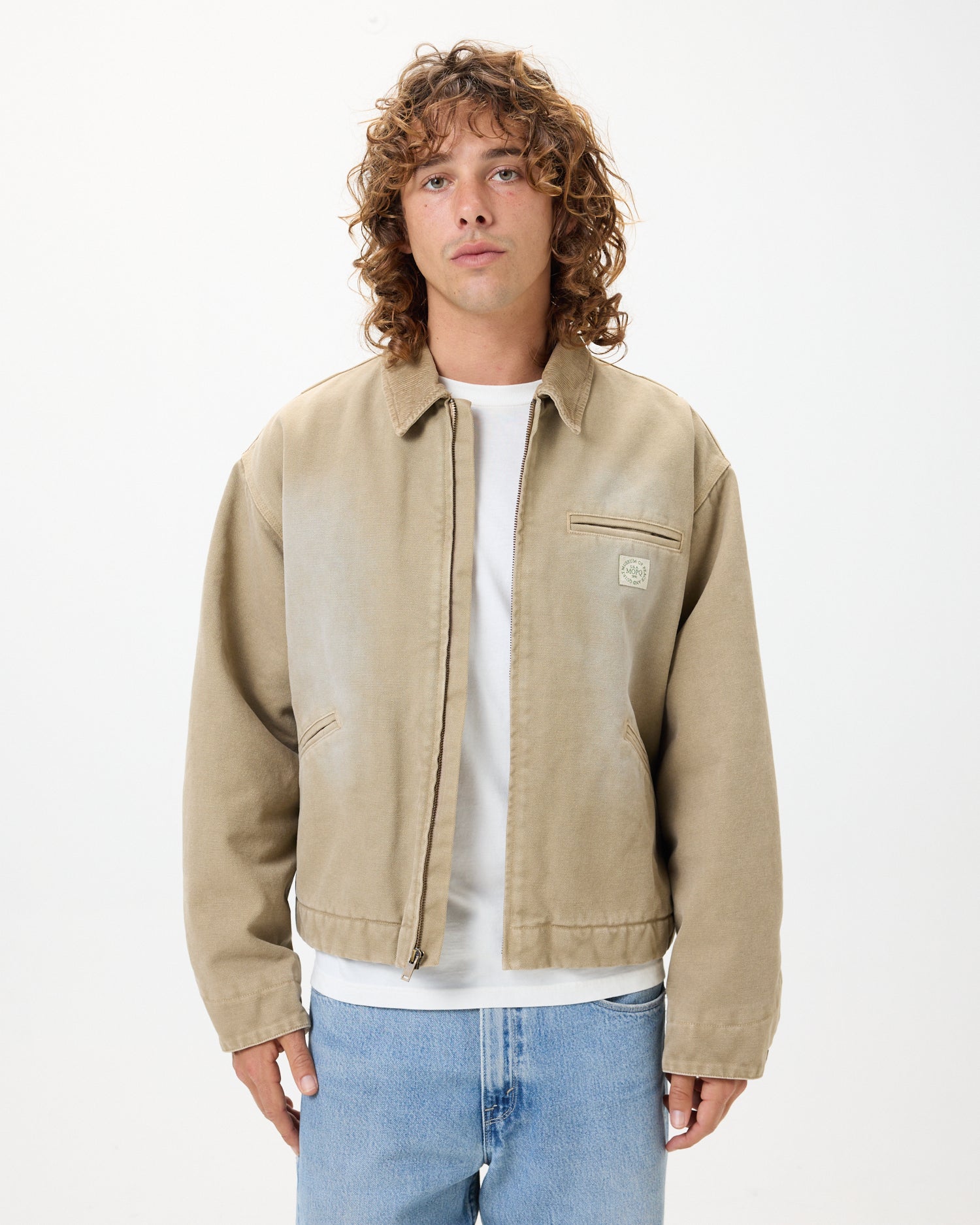 Utility Canvas Work Jacket - Tan