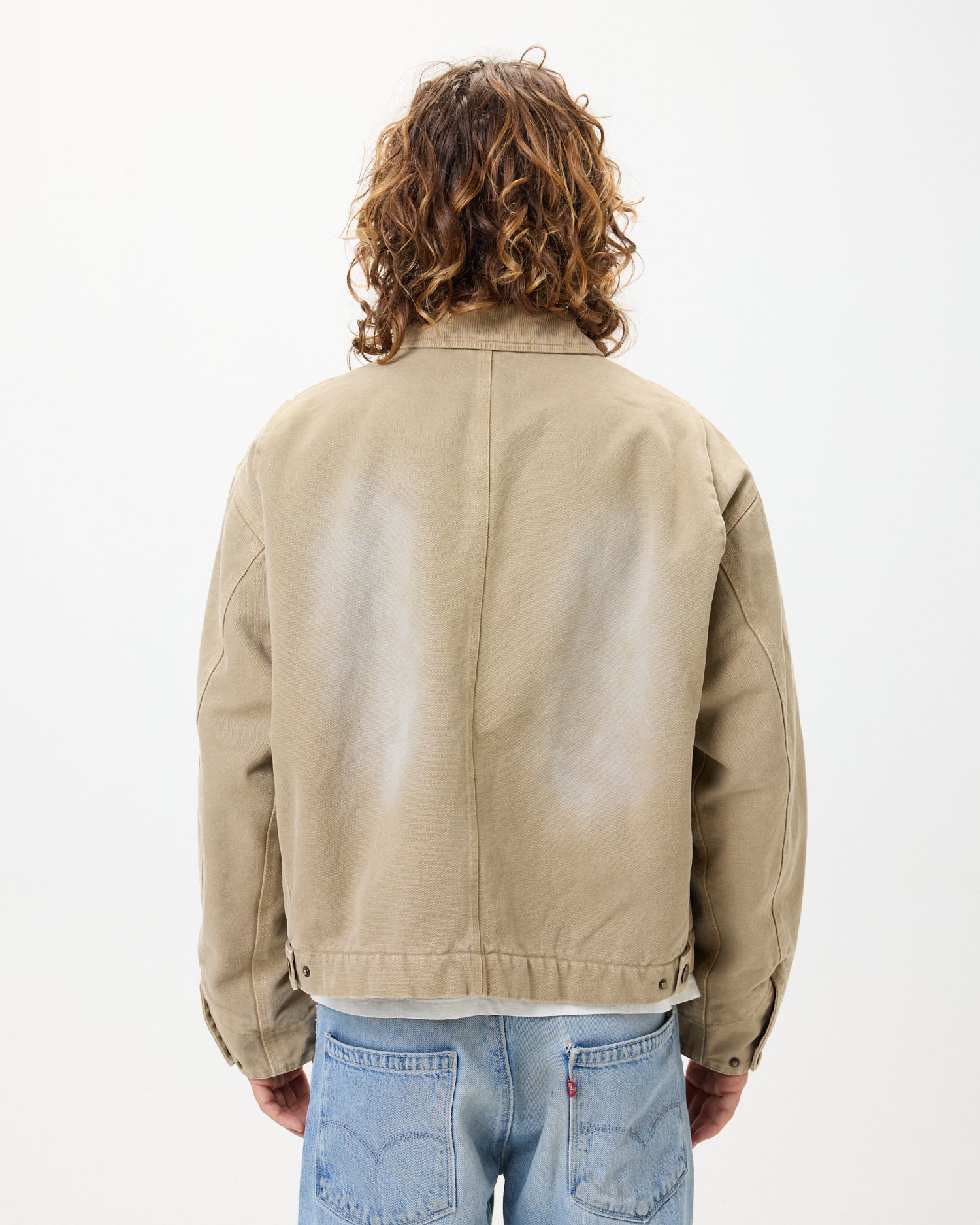 Utility Canvas Work Jacket - Tan