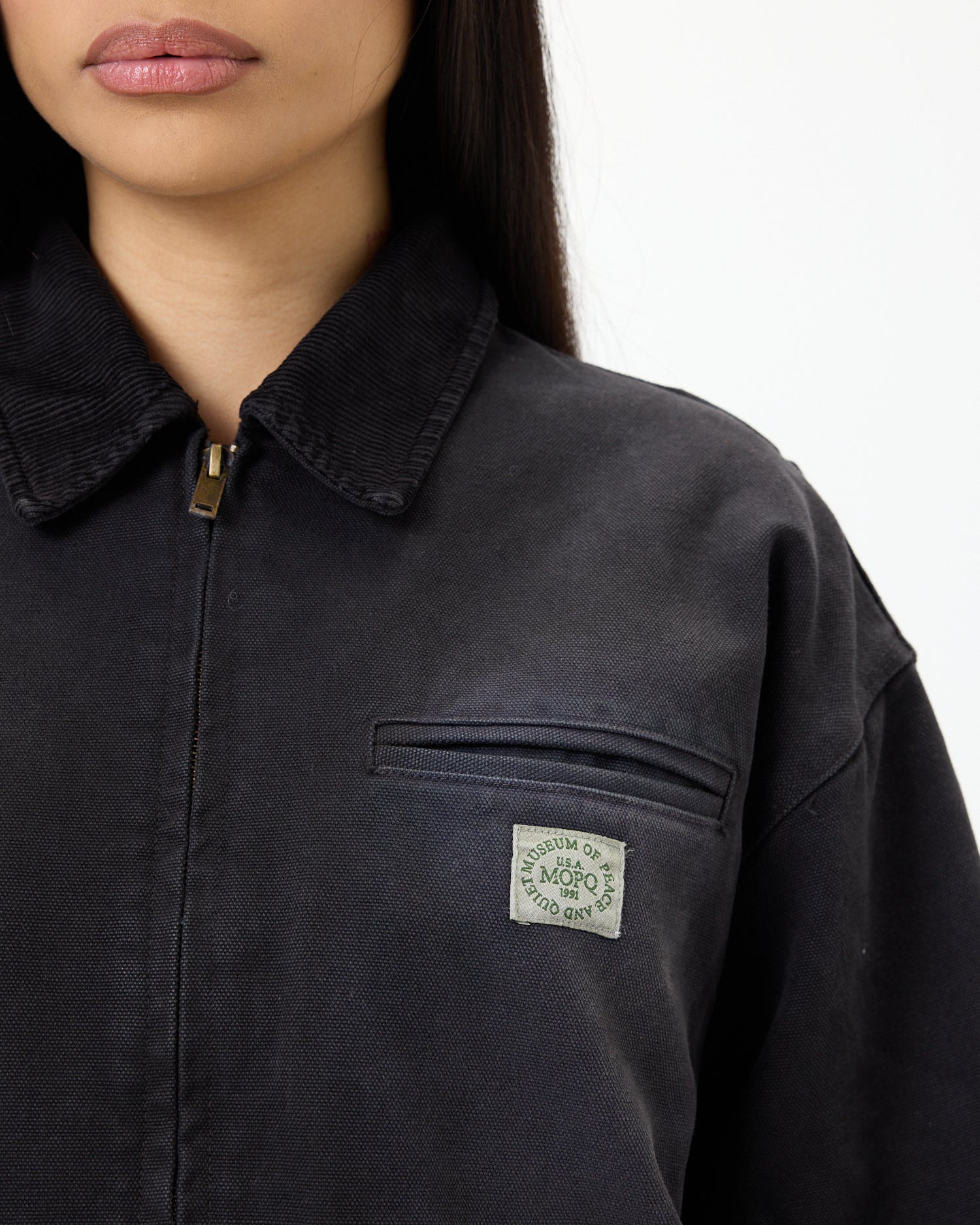 Utility Canvas Work Jacket - Black