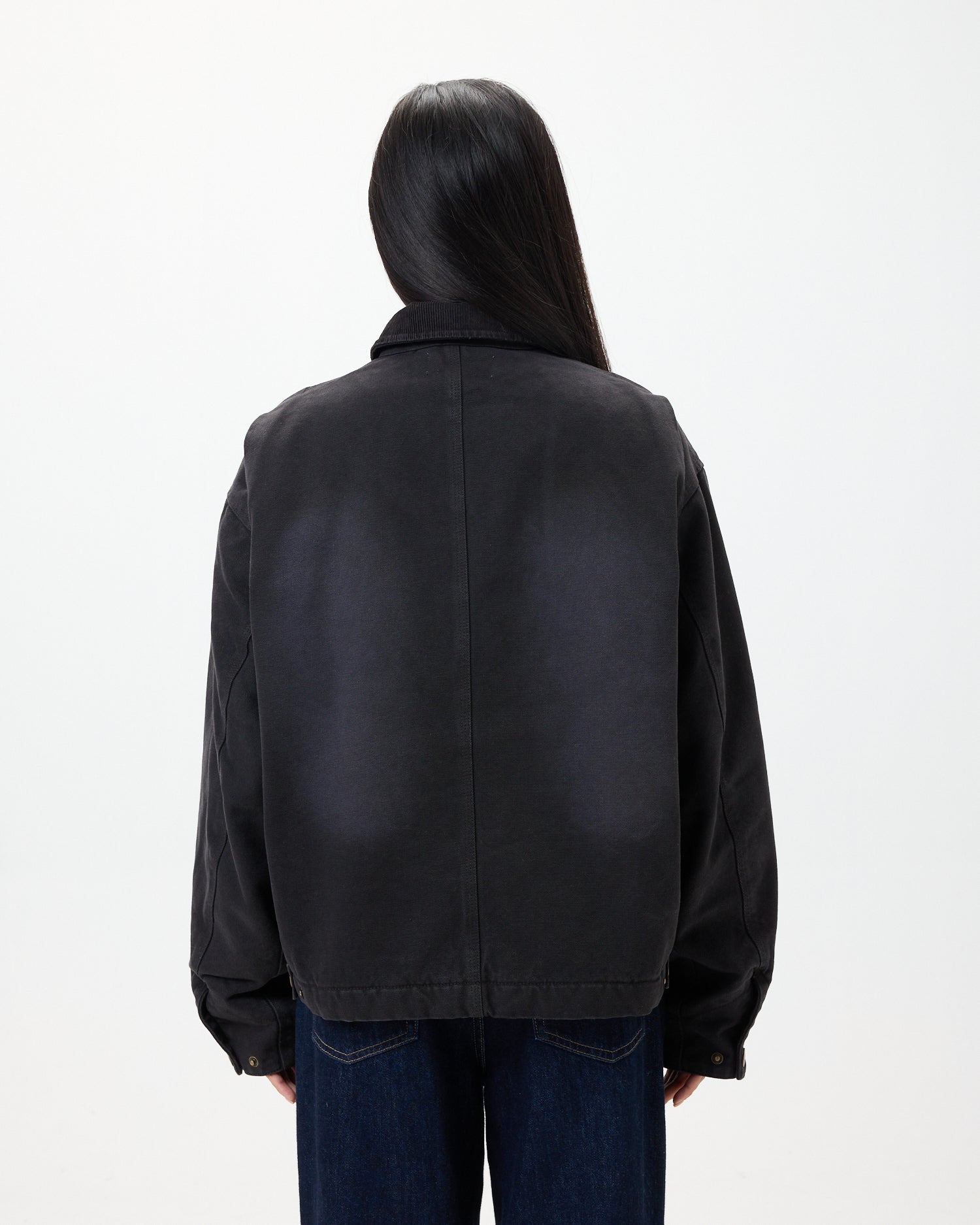 Utility Canvas Work Jacket - Black